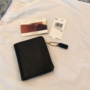 Coach black snap wallet